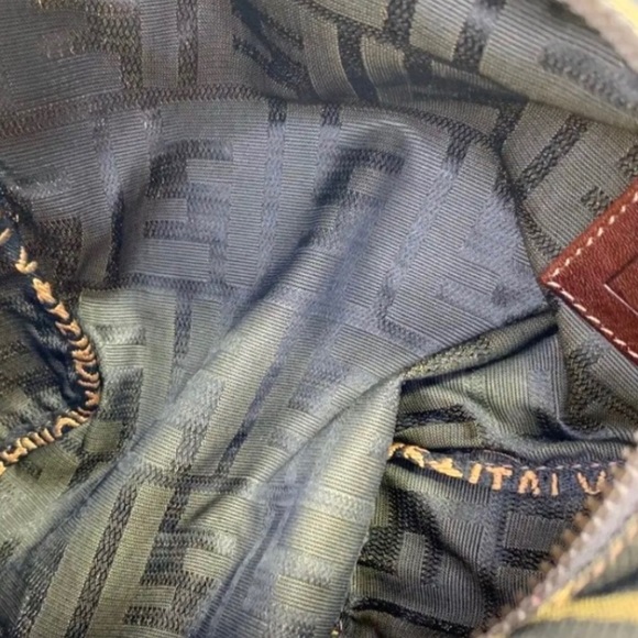 💯AUTH FENDI ZUCCA LARGE CLUTCH POUCH TOILETRY TRAVEL BAG LIKE NEW NYLON FOLDABLE - Picture 14 of 15